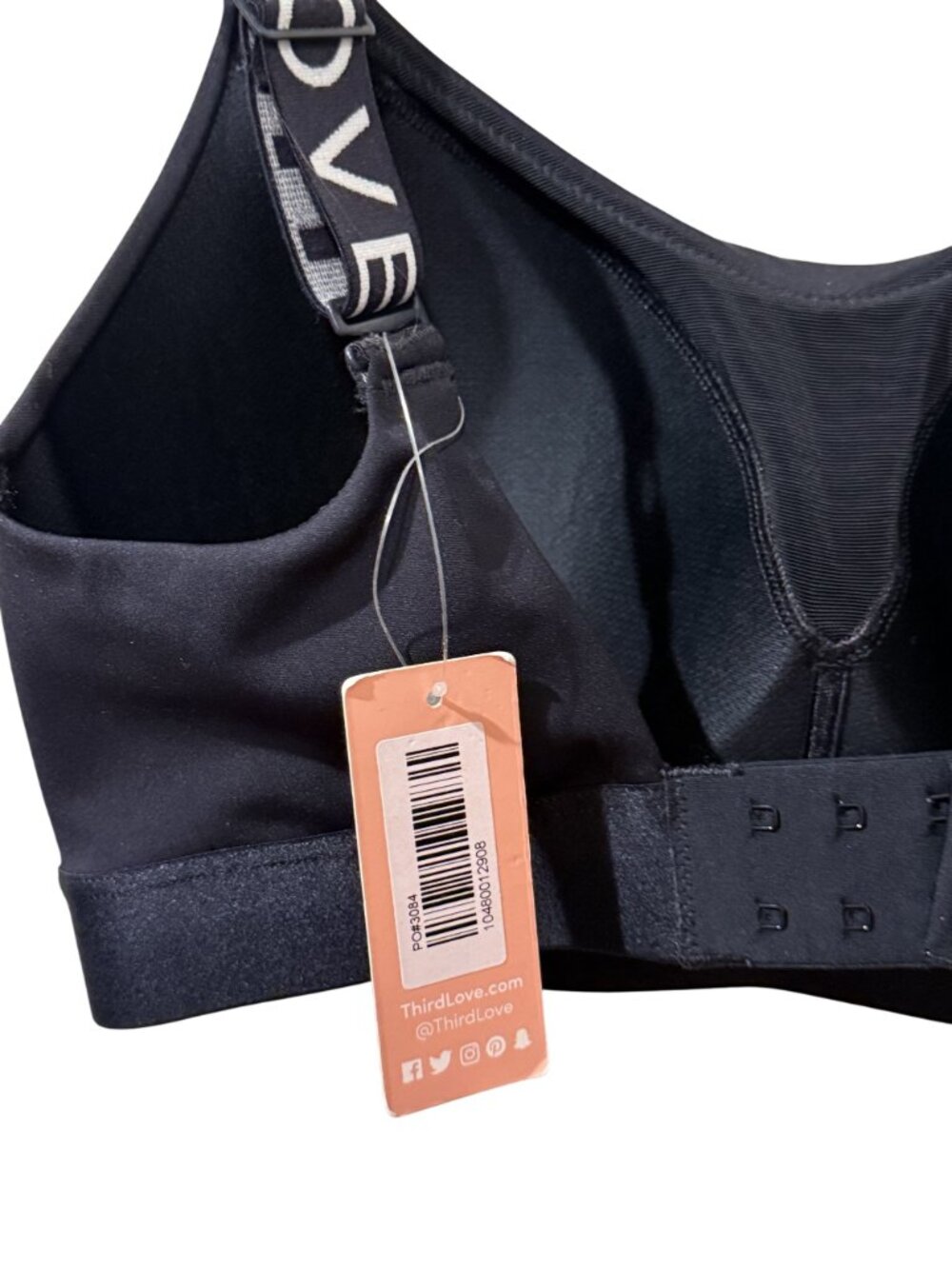 ThirdLove Womens Black Wireless Comfort Bra 32E Adjustable Logo Straps NWT - Picture 5 of 6